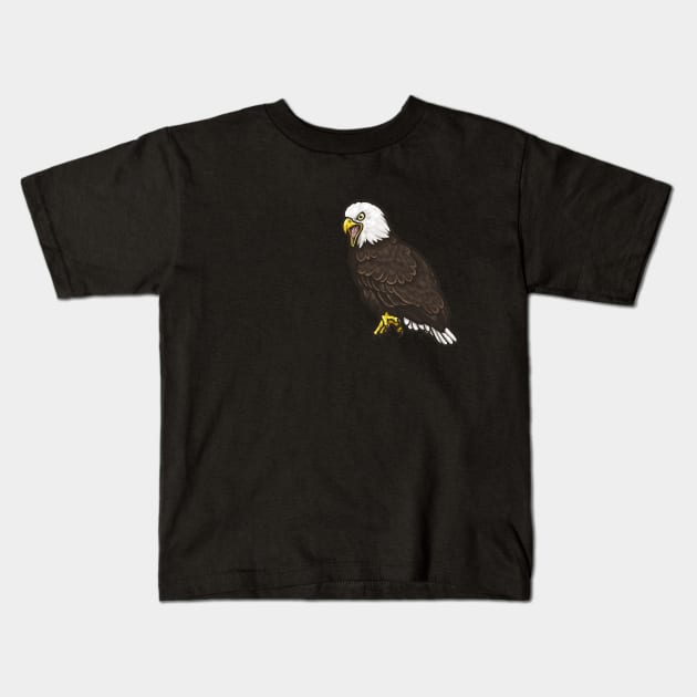 Bald Eagle Kids T-Shirt by Ginboy
